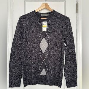 I.N.C. International Concepts Men''s Argyle Sweater | Dark Gray | M